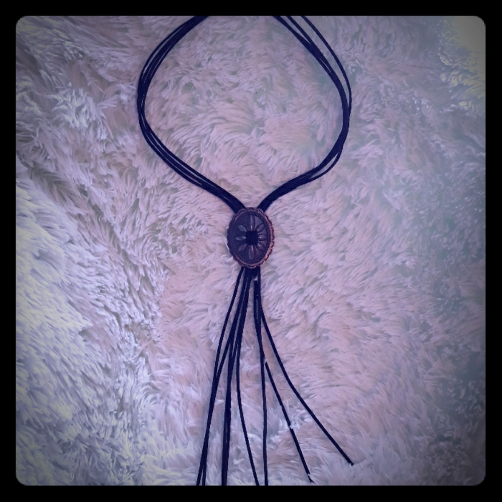 WEST & CO. NECKLACE SILVER CONCHO BOLO